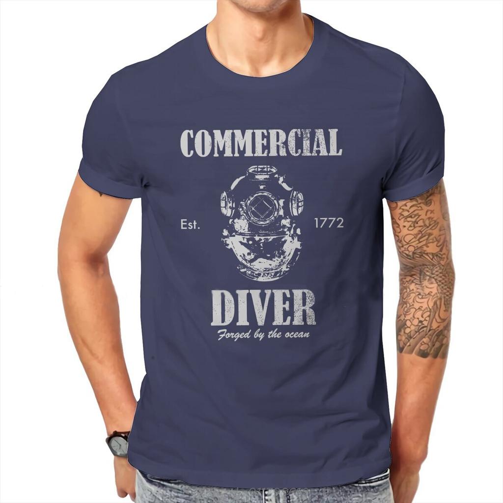 Commercial Diver Fashion TShirts Dive Scuba Diving Male Style Fabric Streetwear T Shirt Summer Fashion Oversized T-shirt Tees