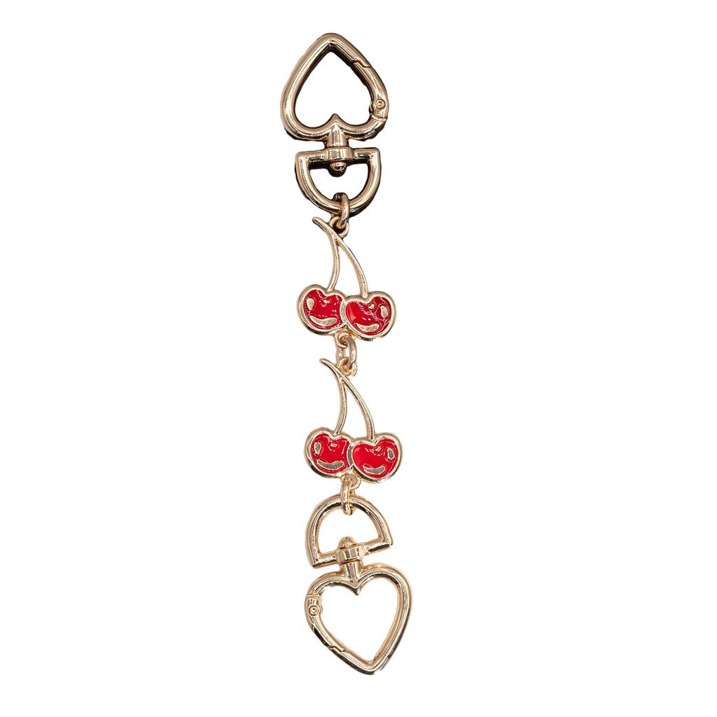 Cherry Purse Chain Extender Extension Chain Adjustable Strap for Women Fashionable Bag Accessory with Alloy Clasps