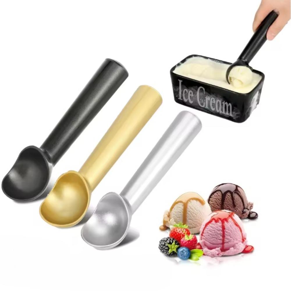 7 Inch Non-stick Lightweight Ice Cream Scoop Professional Black Silver Dishwasher Safe Cookie Scooper Ice-cream Spade 6