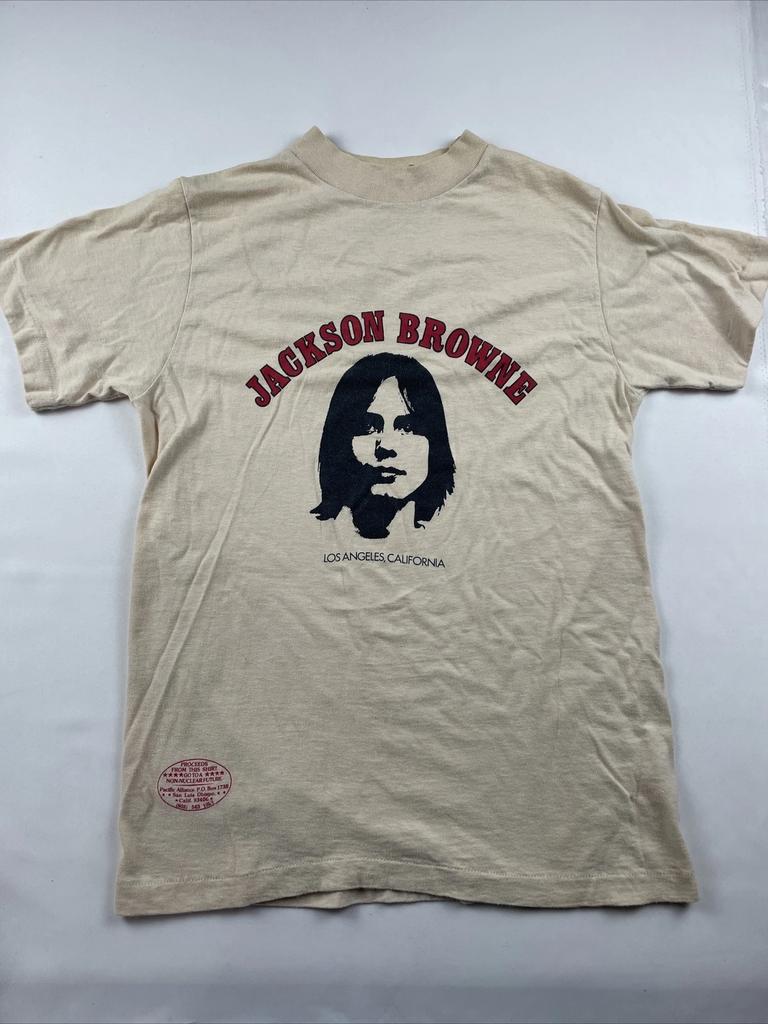 Vintage 70er Jackson Browne Los Angeles Ca T-Shirt Erlös für eine nicht-nukleare Zukunft
