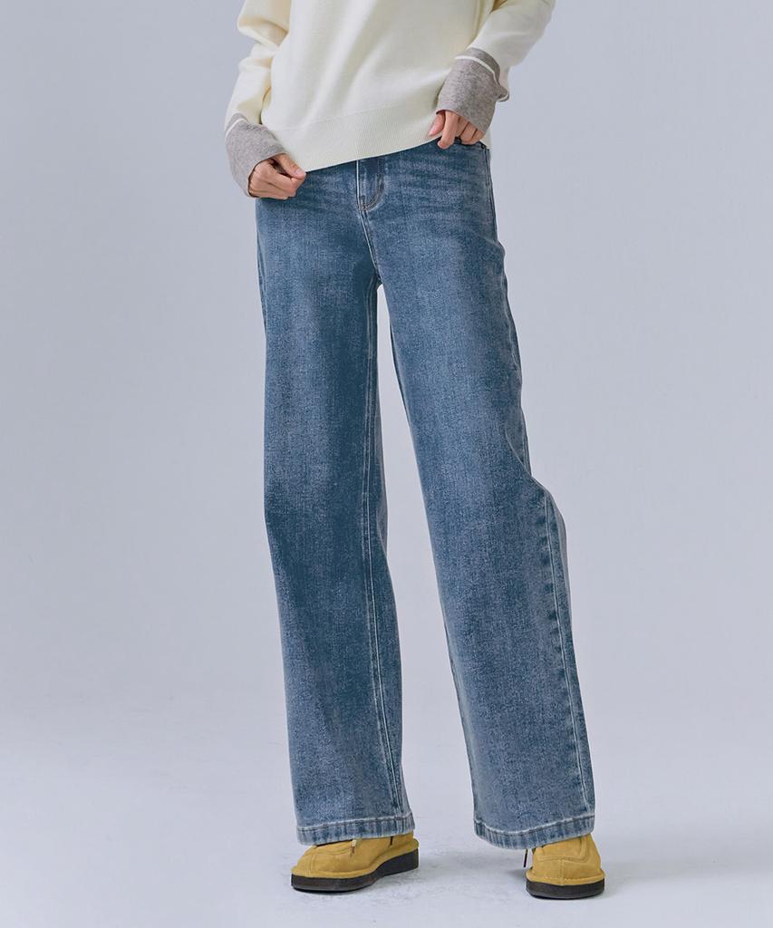 Chase Cult Women'S Brushed Wide Denim Pants-Cfrg2371C0N