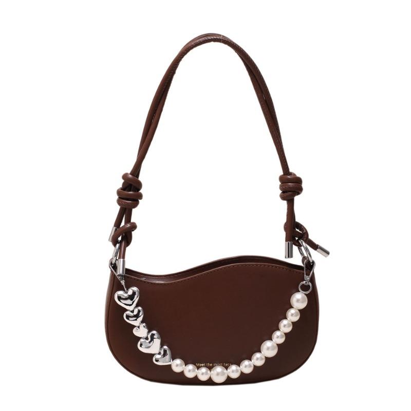 Pearl chain bag women's new niche design women's bag fashion portable messenger shoulder bag