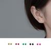 Tiny Round Crystal Stud Earrings Claw Design 925 Silver Piercing Jewelry for Women Simple CZ Zircon Earring Female Gift