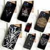 Pentagram Baphomet Szatan Etui Na iPhone 16 15 14 13 12 11 Pro Max X XR XS 7 8 Plus 12 13 Mini Pokrowiec Zderzak