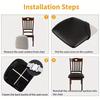 Waterproof PU Leather Dining Chair Slipcovers Removable Cushion Covers for Home Kitchen Hotel Upholstered Chair Protector