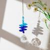 5Pcs Colorful Crystal Wind Chime Rotating Sun Catcher Wind Spinner Light Collection Pendant  Windows