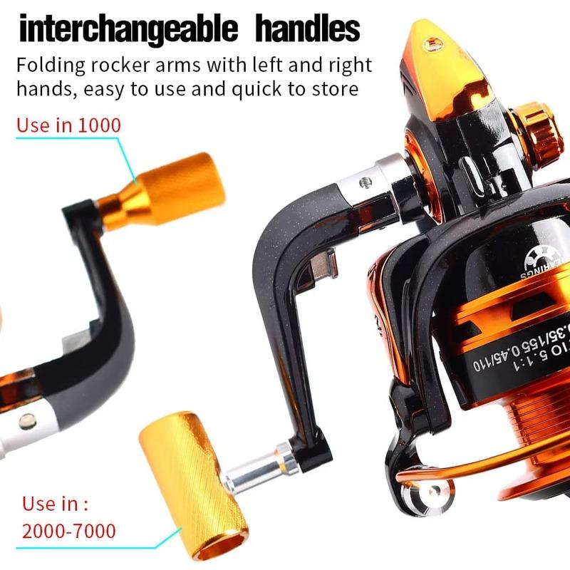 New Fishing Reel Movement VX1000~7000 Series 13 BB Bearing Accessories Metal Spool Spinning Wheel Suitable for Seawater and Freshwater