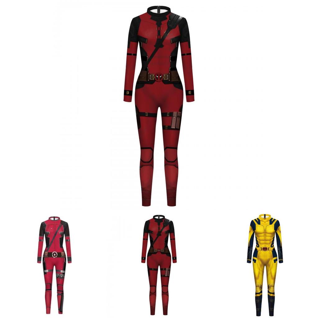 Combinaison Personnage Marvel Deadpool Et Wolverine Pour Halloween Cosplay Costumes Fêtes