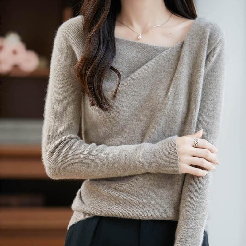 Women Sweater 100% Wool MODERN NEW SAGA Knit Pullover Thick Winter Jumpers Female Knit Tops