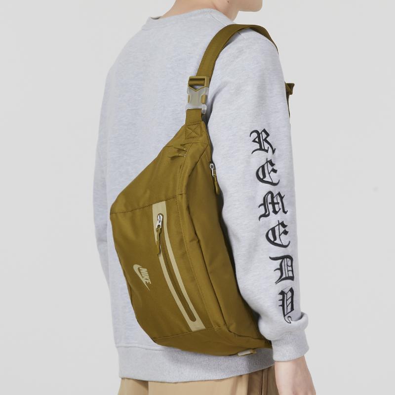 Nike ELMNTL PRM Waistpack Zipper Closure Fabric Crossbody Bag Casual Bag Medium Unisex bags Olive-Green DN2556-368