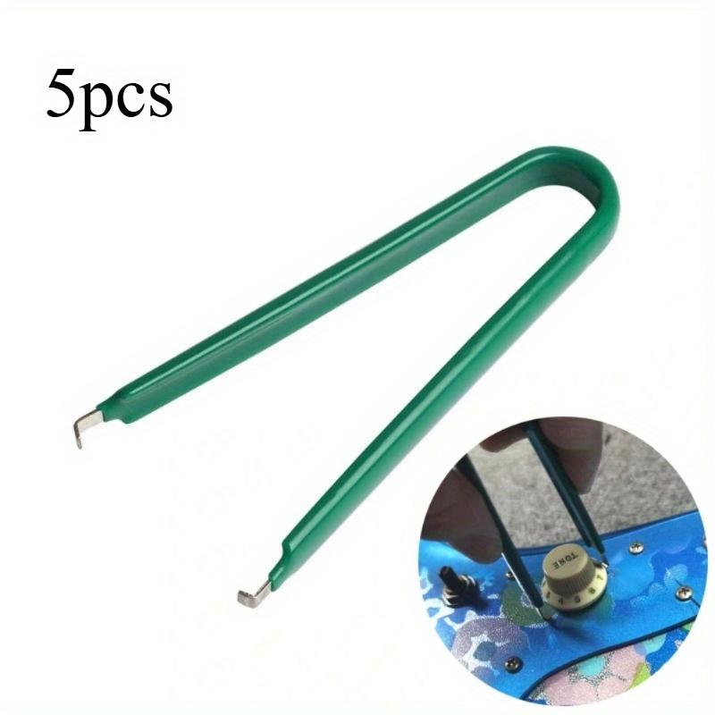 

5 Pcs Guitar Knob Bushing Puller Tool Replacement Luthier Supplies Tool Metal Repair Remove Guitar Tools for Knobs Bushes Green White