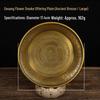 Gesang Copper Incense Burner with Flower Design - Intermediate Smoke & Fire Offering Plate for Alms and Food Offerings