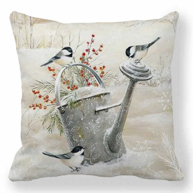 45cm Merry Christmas Cushion Cover Pillowcase 2024 Christmas Decorations for Home Ornament Happy New Year Christmas Decor 2025