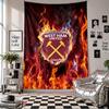 West Ham United Fußball Wandteppich Heimdekoration Wandbehang Tuch für Schlafzimmer Wohnzimmer Hintergrund