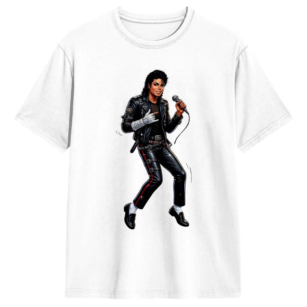 Streetwear T Shirt Beach MMichael JJackson Star Popular T Shirts Pure Cotton Tshirt for Unisex Y2K Retro Short Sleeve Tops