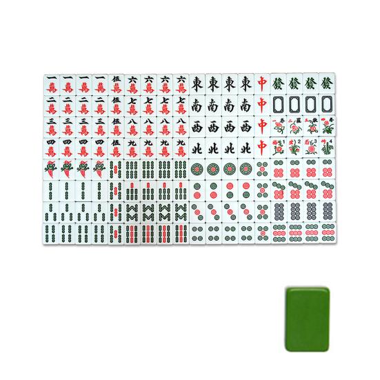 144Pcs/Set Mahjong Portable Entertainment Melamine Party Game Chinese Mahjong for Indoor