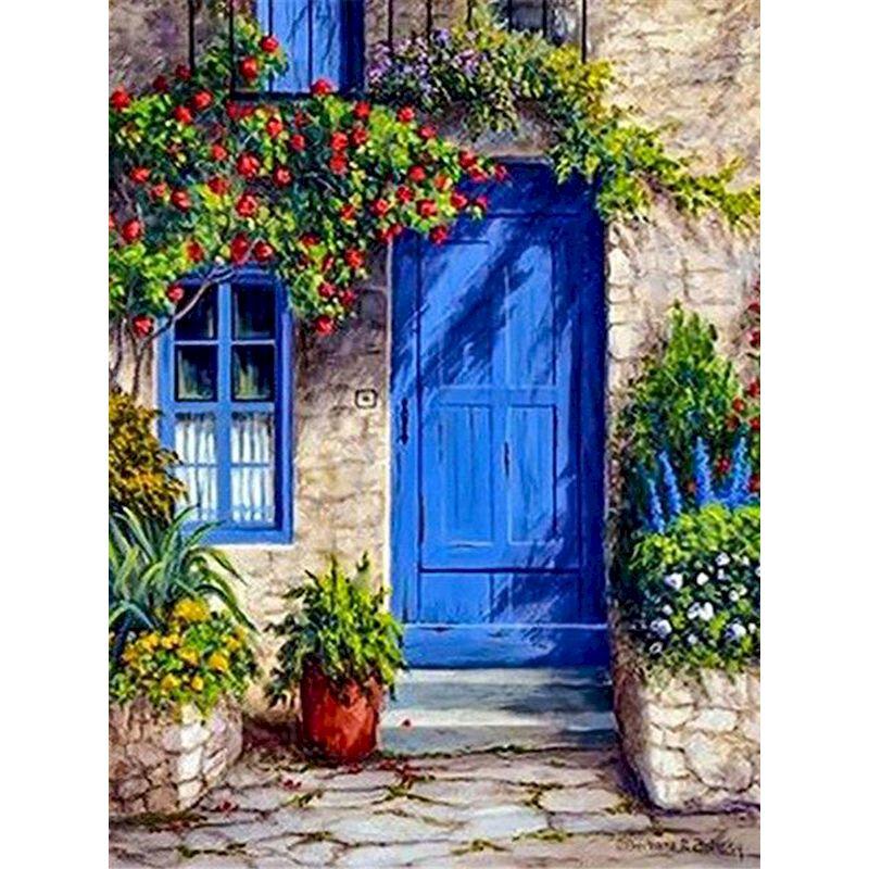 CHENISTORY Diy Painting By Numbers Craft Kits For Adults flower Picture With Numbers Drawing Oil Canvas Painting Home Decor Gift