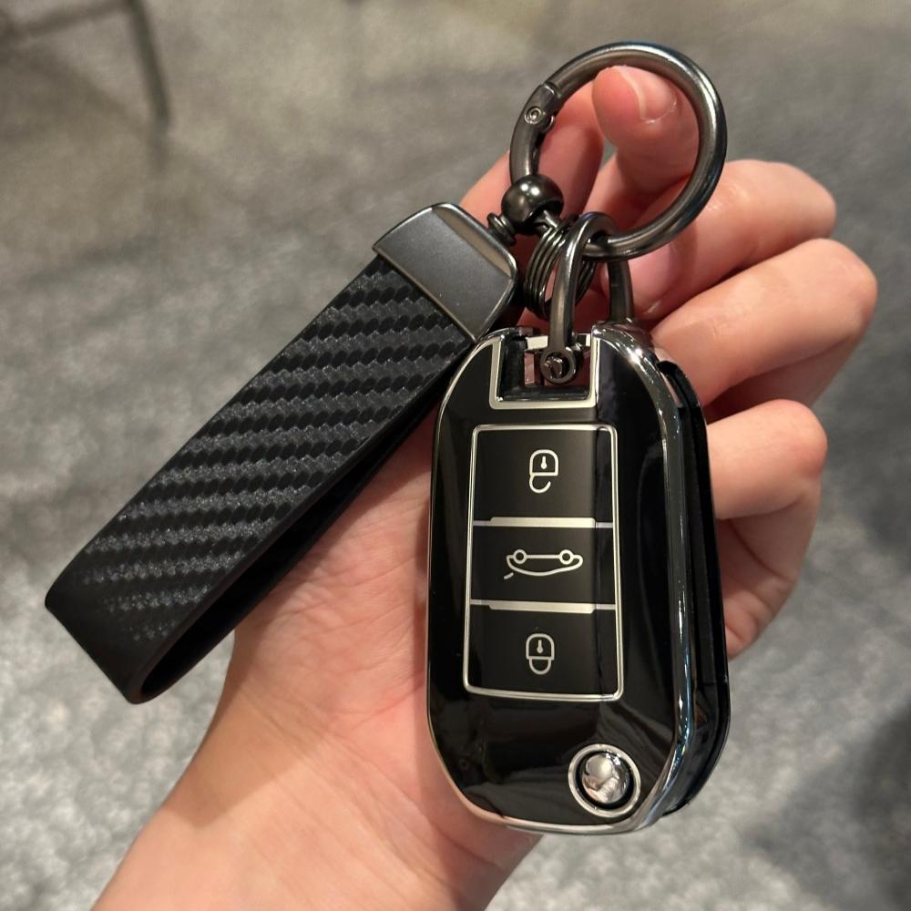 

Car Key Fob Shell for Peugeot 208 308 508 2008 3008 5008 Citroen C3 C4 Cactus C6 C8, Flip Key Case Protector