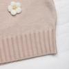 2025 Autumn European & American Casual Sweet Style Floral Knit Pink Round Neck Women's Pullover Sweater
