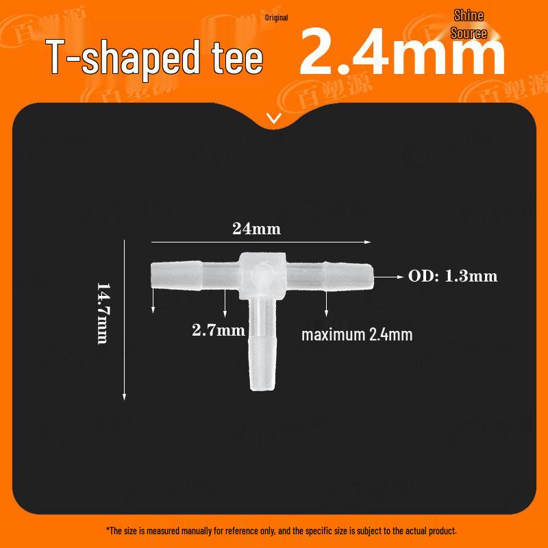 2.4-8mm T-Type Y-Shape High-Temp Plastic Hose Barb Connector