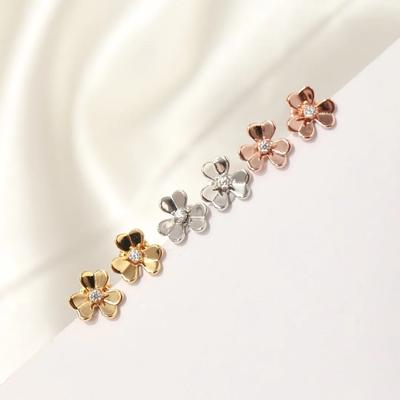 Hochwertige 3-Blatt 10MM Mini-Blumenstecker für Damen Modeschmuck