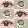 FUNSACHY 1 pár přírodně hnědých kontaktních čoček pro oči velké černé oči čočky korejská krása šedé zornice módní barevné oční kontakty