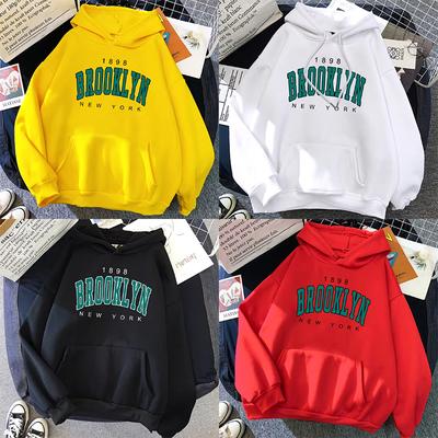 1989 Brooklyn New York Printed Women Hoodies Fashion Fleece Hoody Creativity Pullover Clothing Street Loose Sweatshirts Women'S