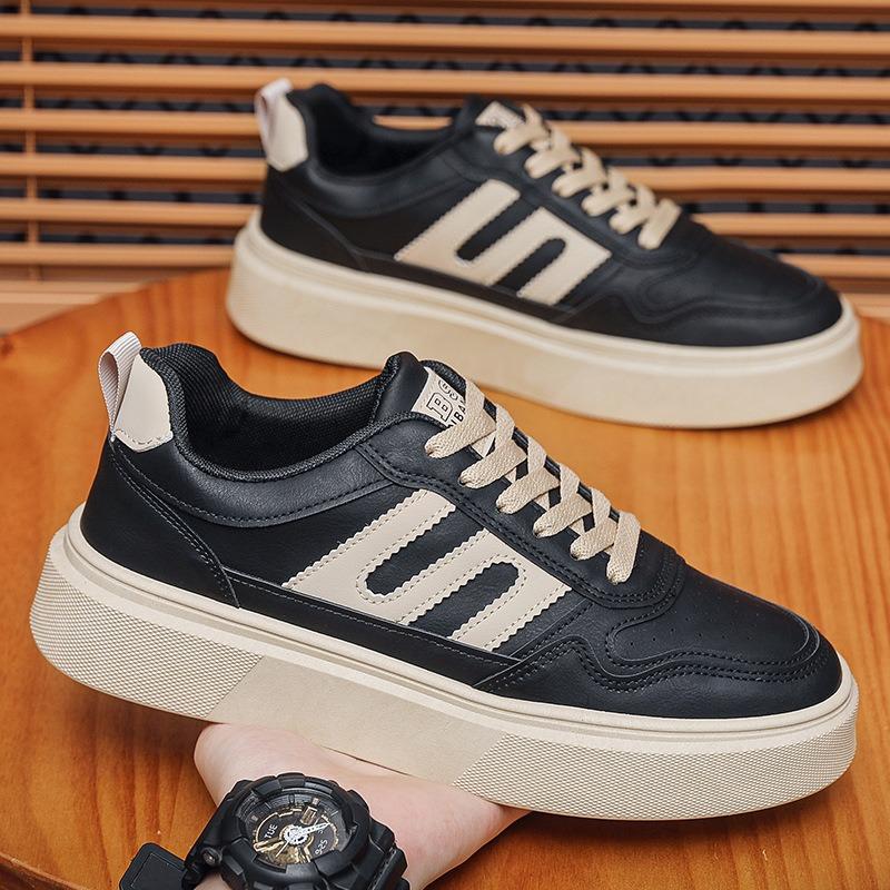 Spring new men's board shoes fashion trend casual shoes low top breathable student sports shoes men's thick soles increase