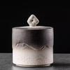 Ceramic Tea Jar Mountain Painting Sea Painting Storage Jar Home Small Tea Storage Tank Home Decoration Coffee Table Tea Set