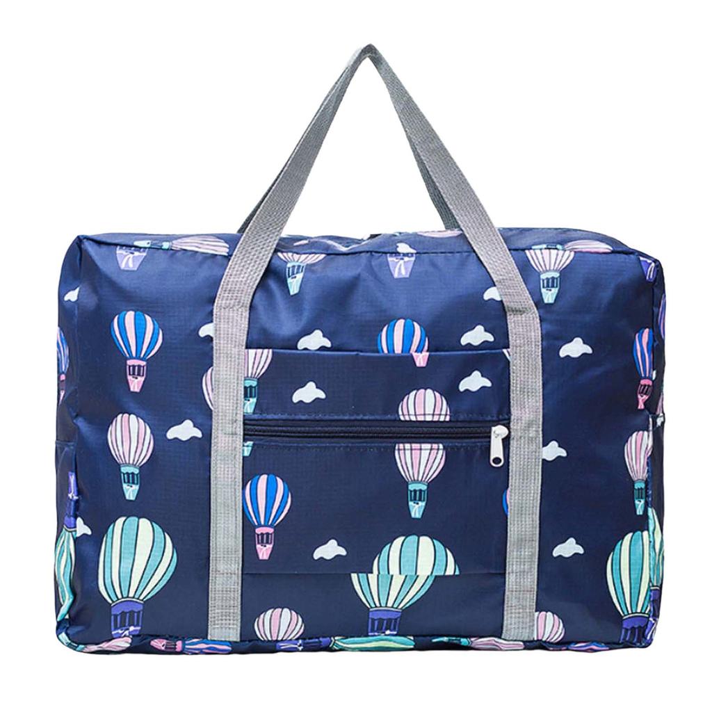 Foldable Waterproof Travel Duffle Bag Floral Print Carry On Luggage Weekender Overnight Bag for Women Men Under Seat Storage