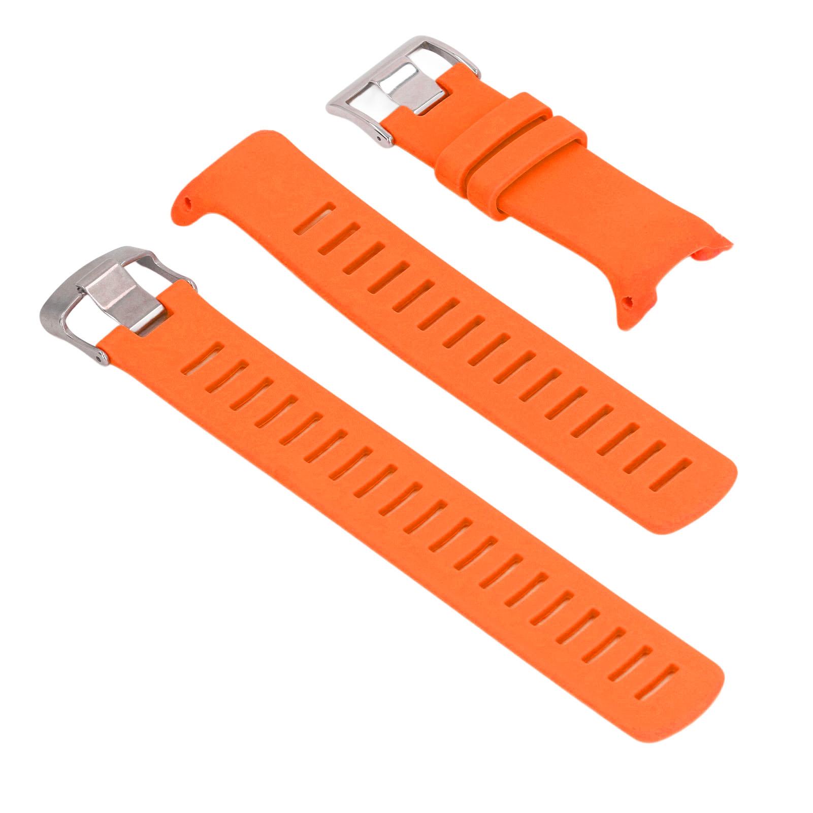 

Watch Band Replacement for Suunto D4 D4i Novo Adjustable Soft Silicone Stainless Steel Clasp Wristband with Removal