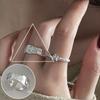Korean S925 Silver Cross Military Flower Ring: Retro, Adjustable, Fashionable Hip-Hop Index Finger Design for Women.