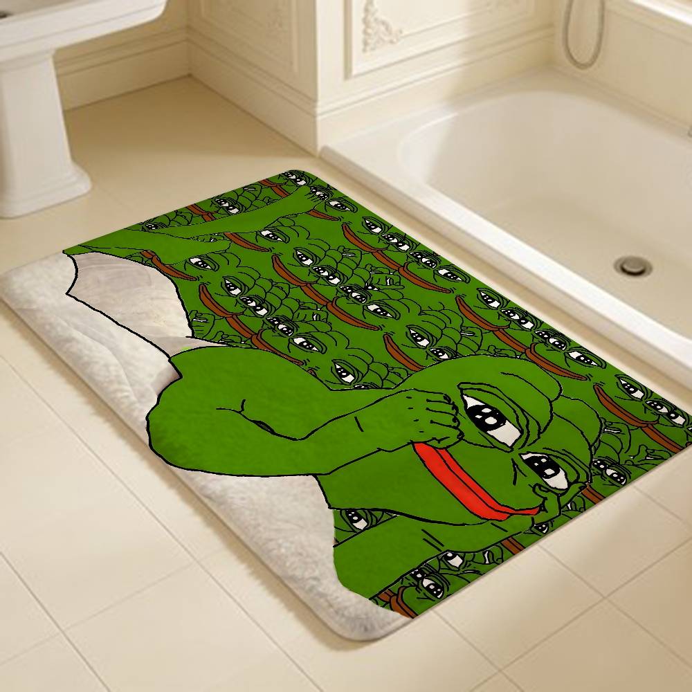 Internet Meme Sad Pepe The Frog Floor Mat INS Style Soft Bedroom Floor House Laundry Room Mat Anti-skid Household Carpets