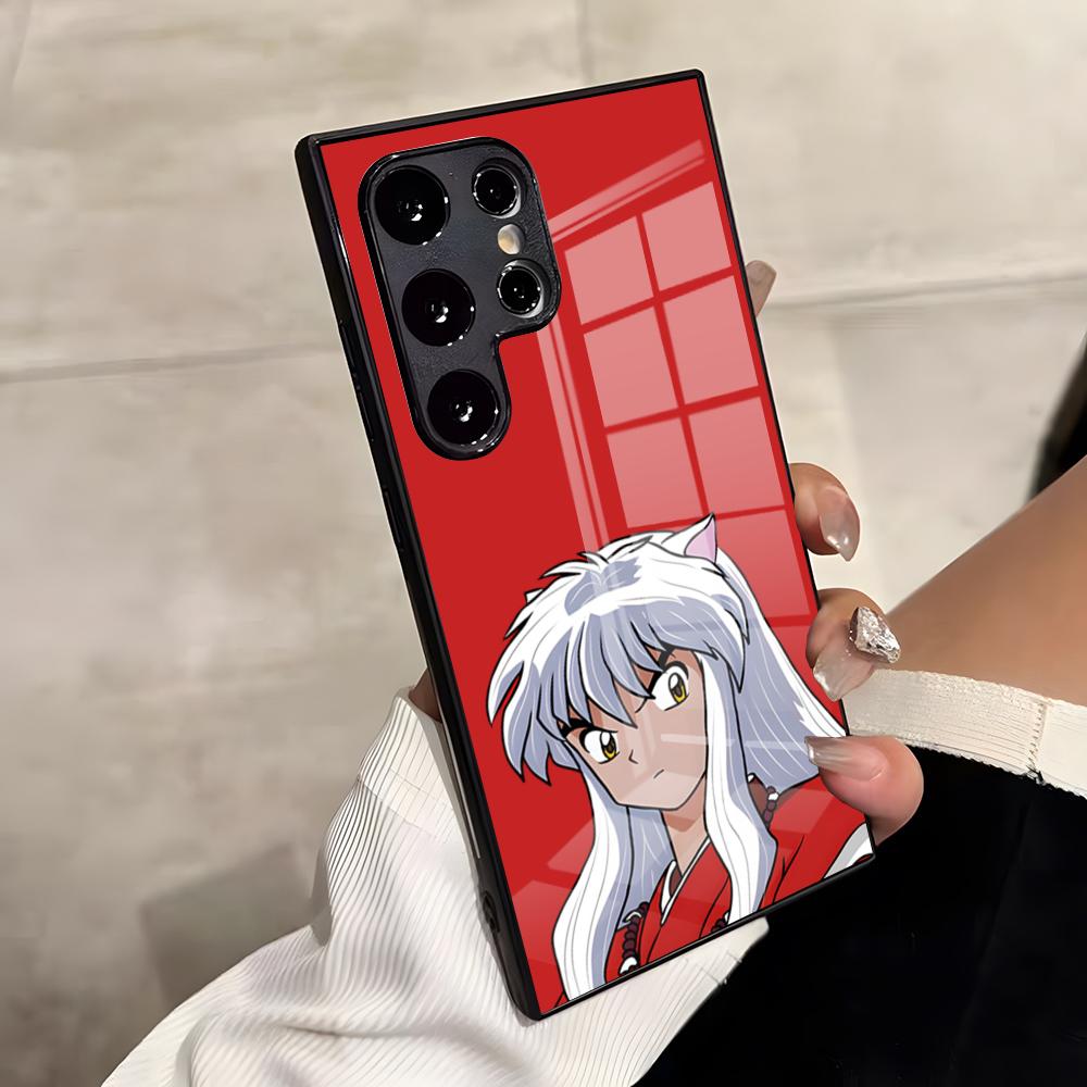 Inuyashas Anime Handyhülle Für Samsung S25 Edge Ultra S23 S22 S21 S20 Ultra Plus S24 Fe A54 A53 A25 Glas Hülle