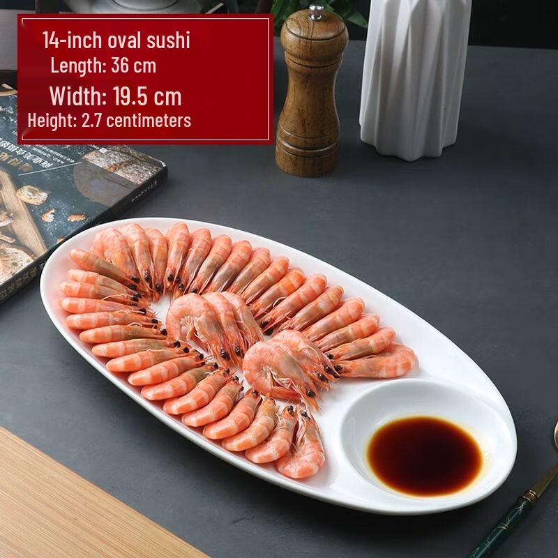 Ceramic Dumpling Plate with Vinegar Dish