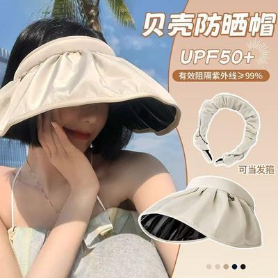 Sommer Vinyl Sonnenschutzhut Damen Neuer Sonnenhut Leere Oberseite Sonnenschutzhut Atmungsaktive Schale Hut Strandhut Großhandel