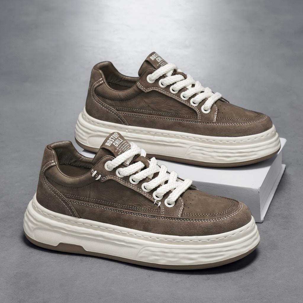 Men Thick Sole Casual Board Sneakers Autumn Winter Walking Commuting Travel Street Everyday Fashion Footwear Sizes 39-44