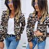 Spring/Autumn Women's Baseball Jacket Fashion Leopard Loose Stand-Collar Zip-Up Cardigan Coat