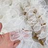 1roll 78.74inch 4.72inch Dense Pleated Beaded Snow Yarn Lace Ribbon Floral Packaging Ribbon Bouquet Ribbon Shiny Pearl Wave Gauze Ribbon