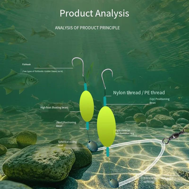 Anti departure bottom Fishing Hook  finished carp double hook anti water fishing set anti bottom line three hook new fishing set