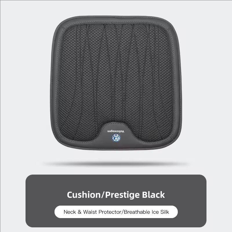 Car Neck Pillow Seat Cover Lumbar Support Headrest For VW GTI Polo T5 Passat Golf Tiguan Jetta CC T-ROC Scirocco Beetle Hub Cap