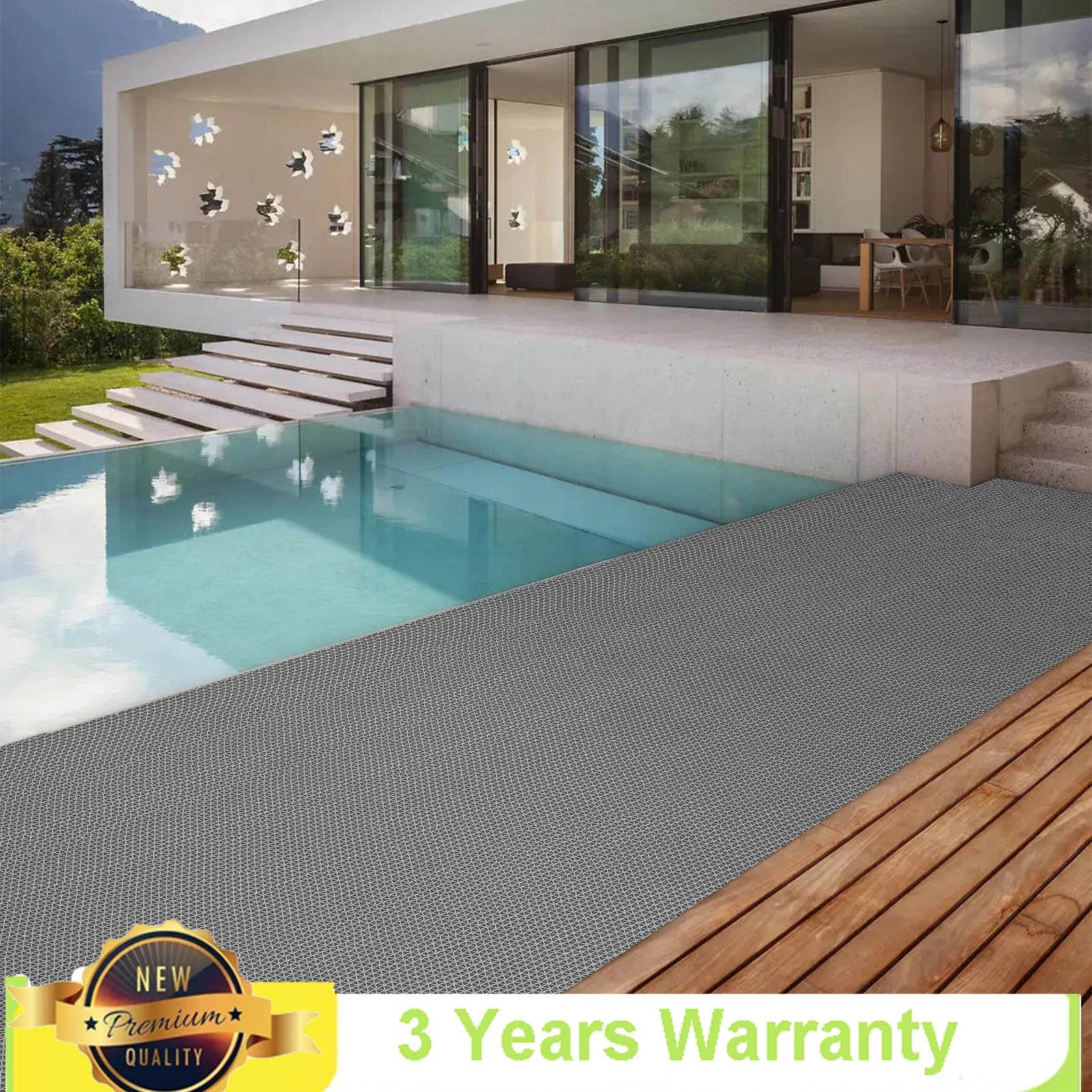 

Gray PVC Plastic Anti Slip Floor Mat,5mm Thick S-shaped Hollow Indoor Drainage Mat 16.4ft*2.95ft,DIY Machinable Floor Accessory United States