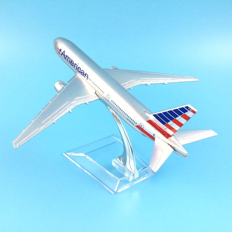 Escala 1/400 16cm Modelo de Avión Americano Boeing 777 Avión de Panel Aviones de Metal Fundido a Presión