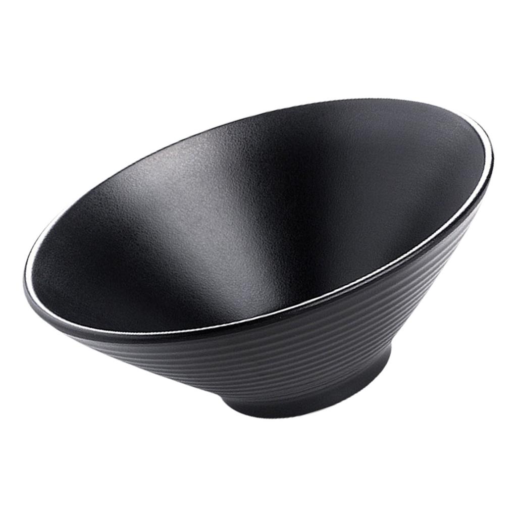 Klassische schwarze Melaminschüssel Löffel Perfekt für Restaurants und Familien Rutschfestes Design Passendes Löffel-Besteck