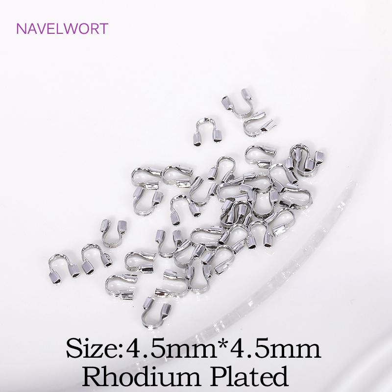 50/100pcs 18K Gold Plated Brass Wire Guard Guardian Protectors Loops U Shape Clasps Connector,DIY Jewelry Making Accessories