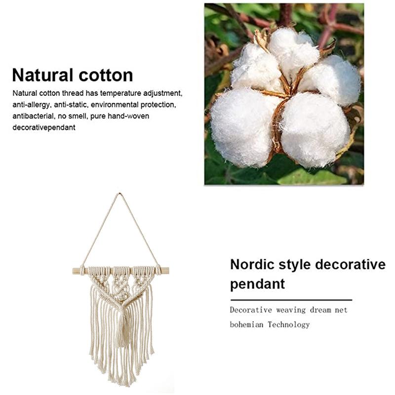 Macrame Wall Hanging Hand Woven Art Tassel Bohemian Tapestry Home Decor Handmade