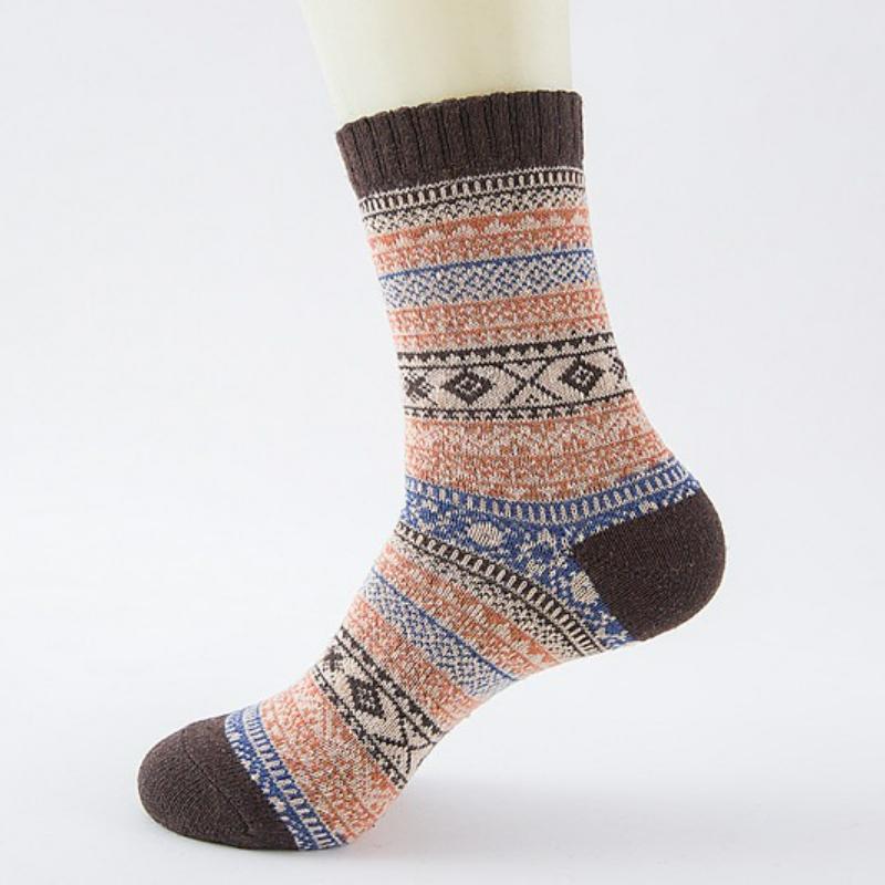 

1 Pair Women s Outdoor Socks, Warm Thick Mid-Calf Socks, Knitted, Ideal For Fall & Winter кавовий