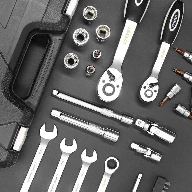 Major Auto Repair Toolbox Set for Automotive Repair Maintenance Repair Socket Wrench Multi Functional Sleeve Combination Set