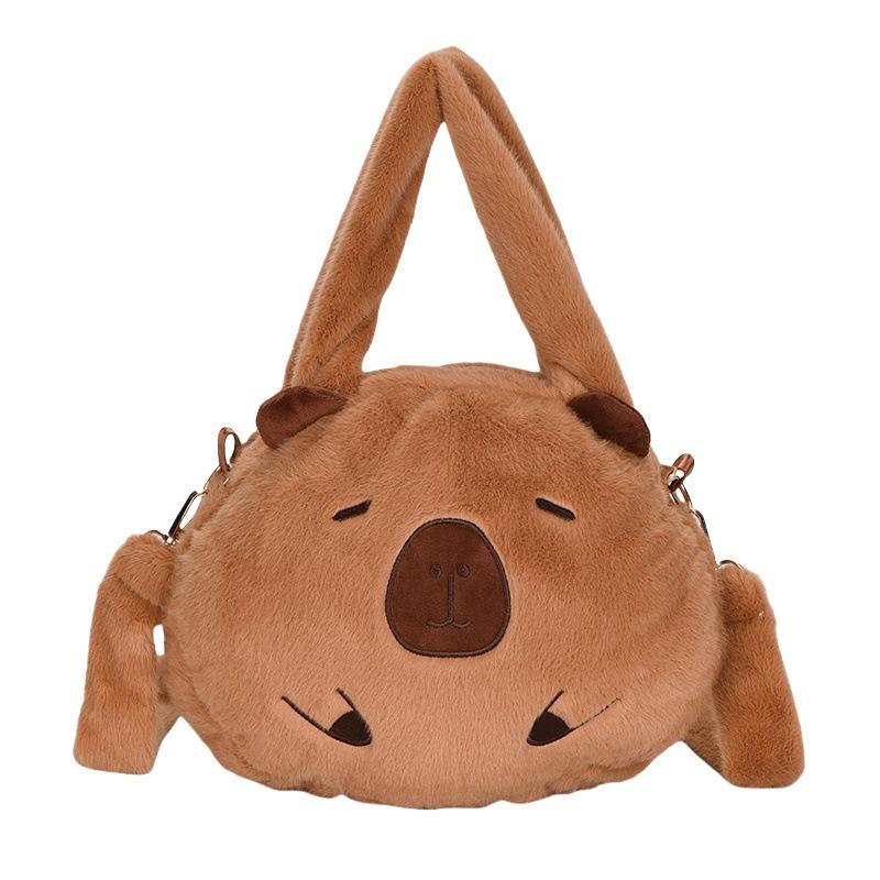 Vitality Girl Cute Big Head Doll Hand Bag Ins Soft Girl Going Out To Store Handbag Student Messenger Bag Bag