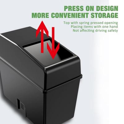 Car Dustbin Organizer Auto Organizer Garbage Box Trash Can Waterproof Garbage Container With Lid 2L Trash Bin Car Accessories